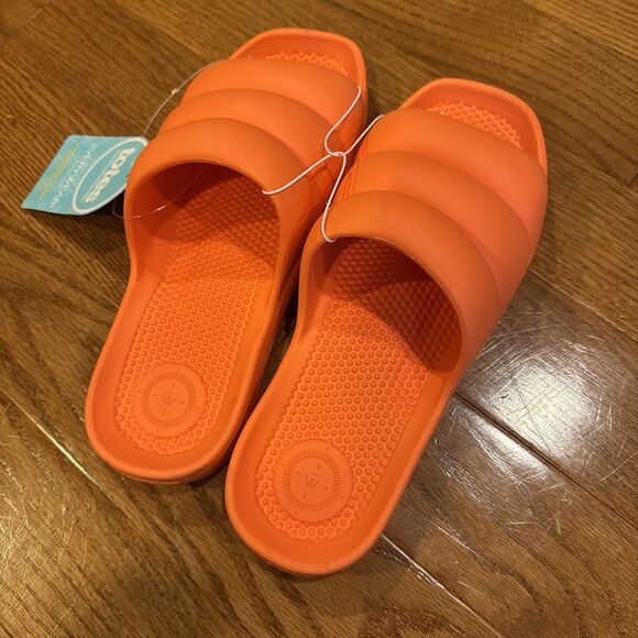 Totes Everywear Slides Sandals Summer Orange Womens Size 11  NEW - Picture 8 of 8